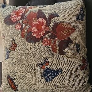 Fornasetti Butterflies on Newspaper pillow